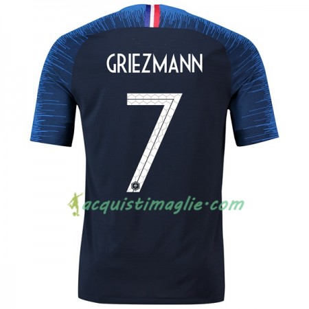 Divisa di Calcio Francia Griezmann 7 Prima Mondiali 2018